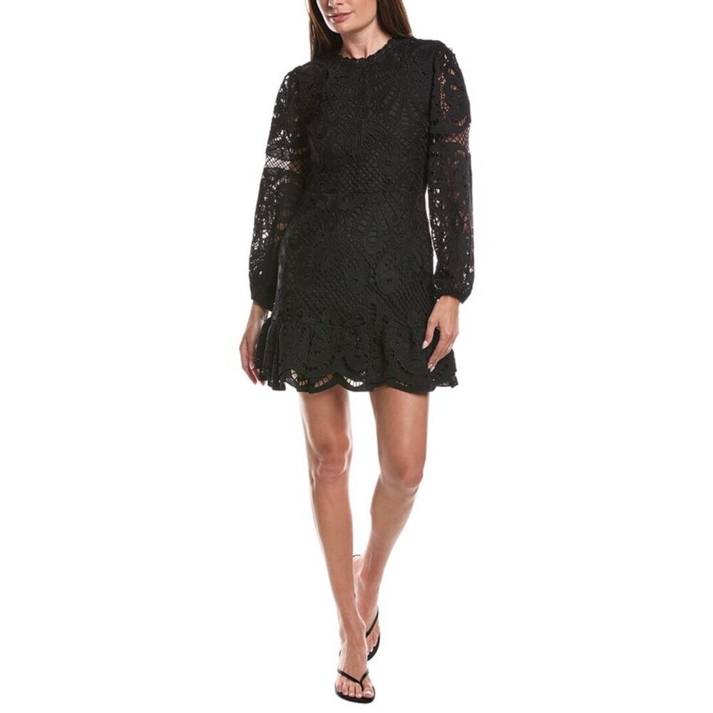 Layered With Love Womens  Embroidered Mini Dress, Black